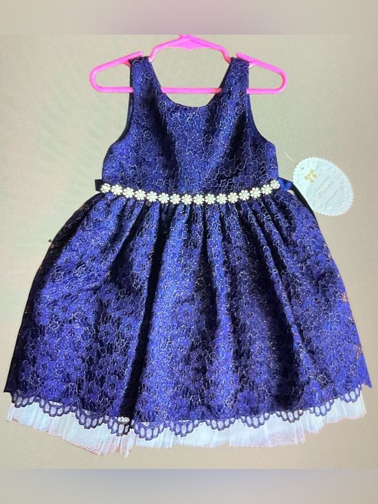 Other - American Princess Girls -Sz 3T Navy Blue Lace Occasion Dress